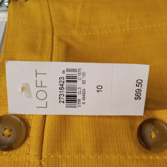 Loft women's mini skirt size 10 color yellow - Picture 3 of 3